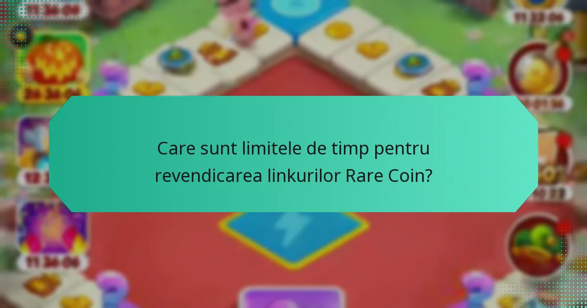 Care sunt limitele de timp pentru revendicarea linkurilor Rare Coin?