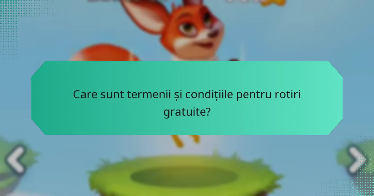Care sunt termenii și condițiile pentru rotiri gratuite?