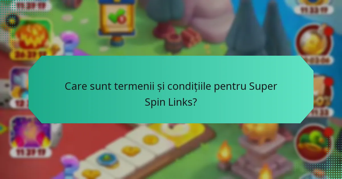 Care sunt termenii și condițiile pentru Super Spin Links?
