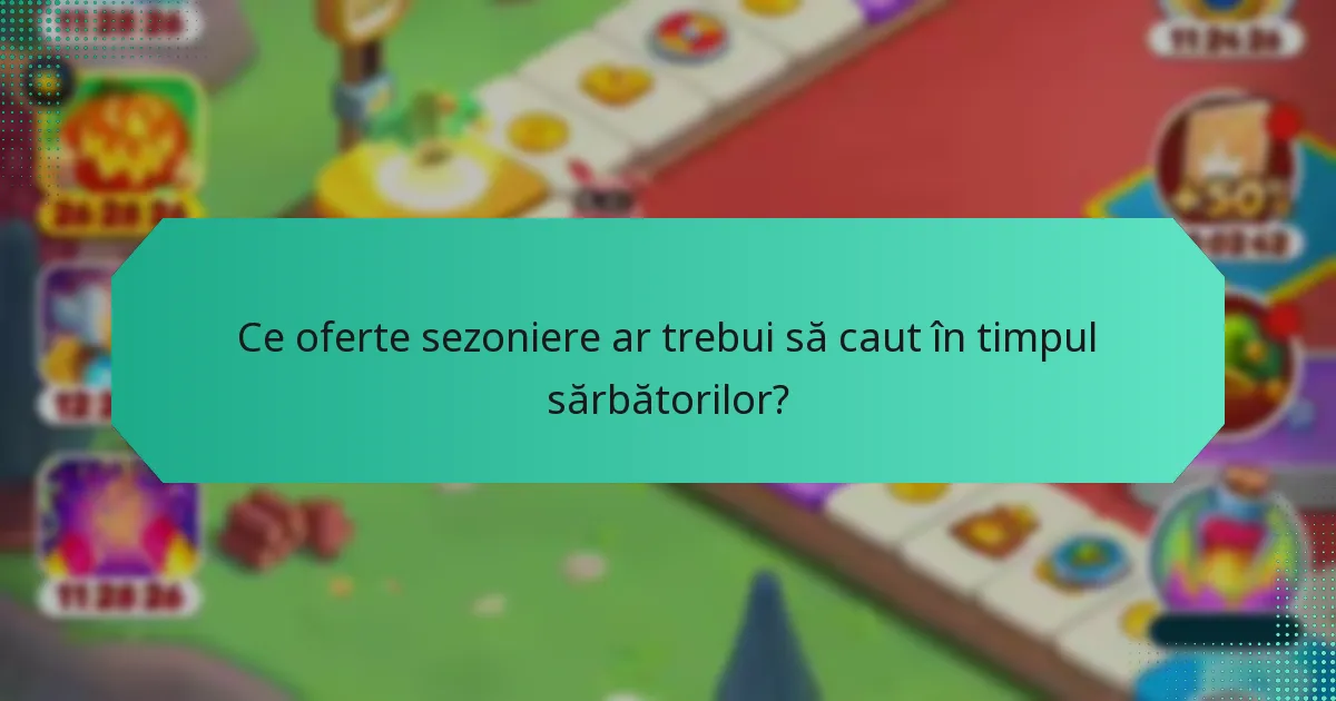 Ce oferte sezoniere ar trebui să caut în timpul sărbătorilor?