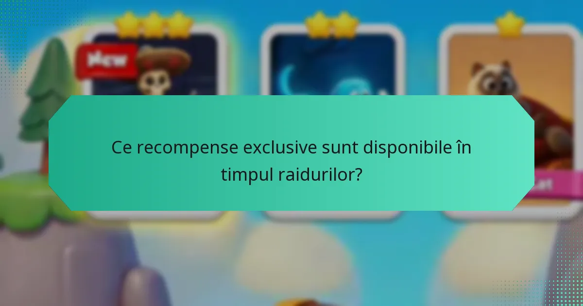 Ce recompense exclusive sunt disponibile în timpul raidurilor?