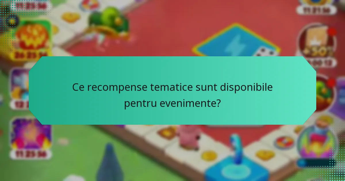 Ce recompense tematice sunt disponibile pentru evenimente?
