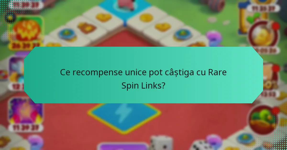 Ce recompense unice pot câștiga cu Rare Spin Links?