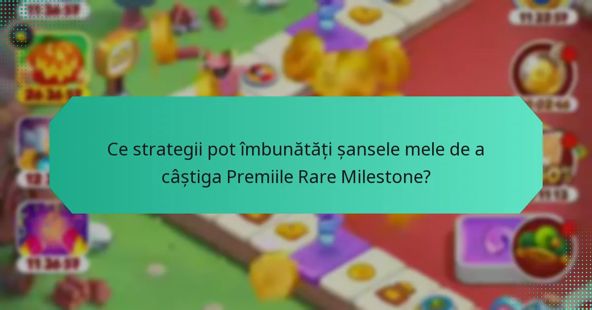 Ce strategii pot îmbunătăți șansele mele de a câștiga Premiile Rare Milestone?