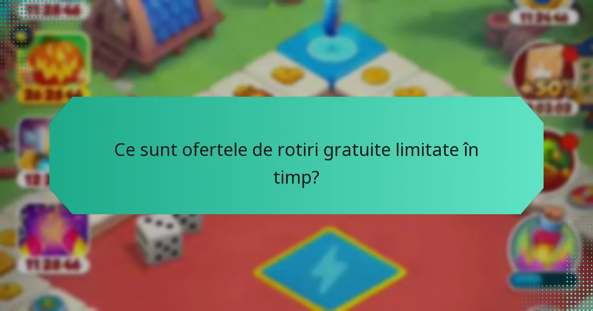 Ce sunt ofertele de rotiri gratuite limitate în timp?