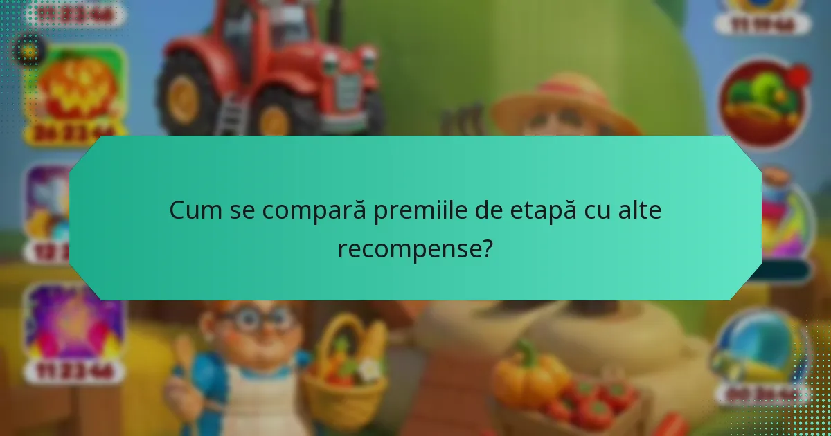 Cum se compară premiile de etapă cu alte recompense?