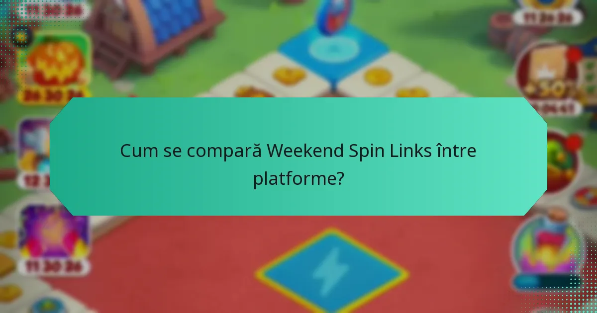 Cum se compară Weekend Spin Links între platforme?